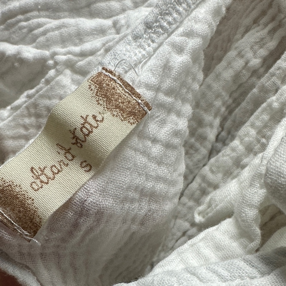 Altar'd State Cream Textured Blouse with Lace Detail - Picture 2 of 5